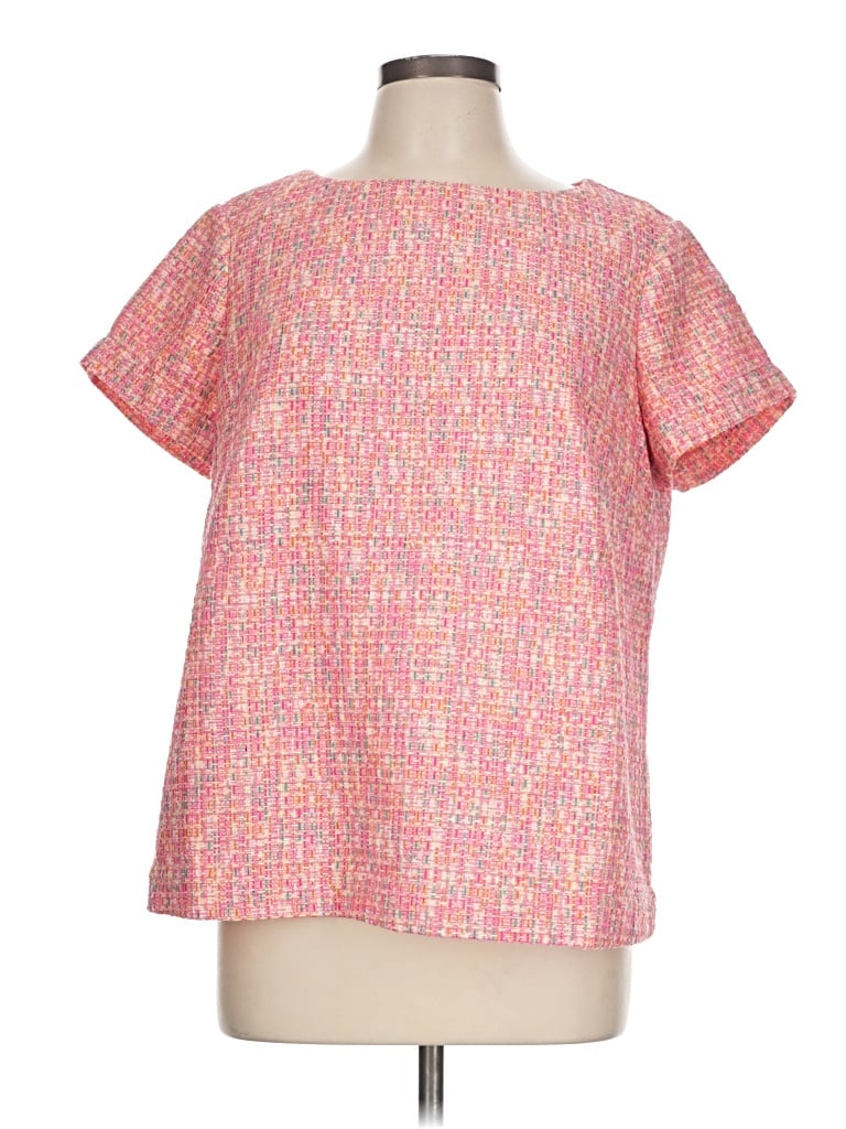 Pre-owned Sail To Sable Short Sleeve Blouse In Pink