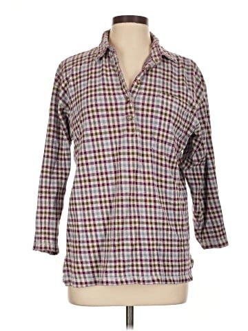 Lizsport 3/4 Sleeve Button-Down Shirt (view 1)