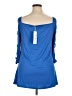 Rose Gal 100% Polyester Blue 3/4 Sleeve Top Size 1X - photo 2