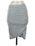 Leith Solid Gray Casual Skirt Size XS - photo 1