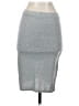 Leith Solid Gray Casual Skirt Size XS - photo 2