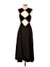 Unbranded Solid Black Casual Dress Size XS - photo 2