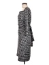 Ann Taylor 100% Polyester Print Gray Casual Dress Size M - photo 5