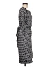 Ann Taylor 100% Polyester Print Gray Casual Dress Size M - photo 4