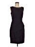 Connected Apparel Solid Metallic Black Cocktail Dress Size 8 - photo 1
