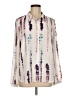NYDJ 100% Polyester Print Ivory Long Sleeve Blouse Size M - photo 1
