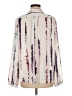 NYDJ 100% Polyester Print Ivory Long Sleeve Blouse Size M - photo 2