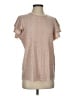 Adrianna Papell Tan Short Sleeve Blouse Size S - photo 1