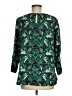J.Crew 100% Polyester Aztec Or Tribal Print Graphic Paisley Green 3/4 Sleeve Blouse Size 6 - photo 2