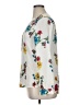 Unbranded 100% Silk Floral Ivory Long Sleeve Silk Top Size L (estimated) - photo 5