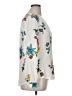 Unbranded 100% Silk Floral Ivory Long Sleeve Silk Top Size L (estimated) - photo 4