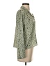 Saltwater LUXE 100% Polyester Animal Print Green Long Sleeve Blouse Size XS - photo 4