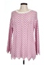 Mystree 100% Polyester Chevron-herringbone Pink Pullover Sweater Size L - photo 1