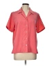 Travelsmith 100% Polyester Pink Short Sleeve Blouse Size L (petite) - photo 1