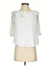 Rockin' C 100% Rayon White 3/4 Sleeve Blouse Size S - photo 1