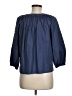 J.Crew 100% Cotton Blue 3/4 Sleeve Blouse Size 8 - photo 2