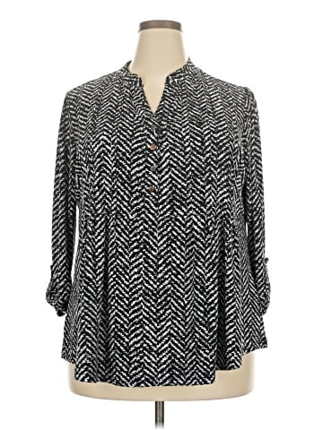 Roz & Ali Long Sleeve Blouse (view 1)