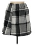 Unbranded 100% Polyester Plaid Gray Casual Skirt Size M - photo 1