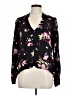 A.L.C. 100% Silk Floral Black Blouse Size 10 - photo 1