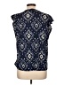 Como Blu Blue Short Sleeve Blouse Size L - photo 2
