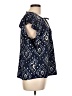 Como Blu Blue Short Sleeve Blouse Size L - photo 4