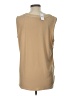 Ann Taylor 100% Polyester Tan Sleeveless Blouse Size L - photo 2