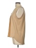 Ann Taylor 100% Polyester Tan Sleeveless Blouse Size L - photo 5