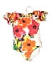 Unbranded Floral Orange White One Piece Swimsuit Size L - photo 1