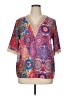Unbranded Paisley Red 3/4 Sleeve Blouse Size 0X - photo 1
