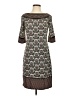 Max Studio Print Brown Casual Dress Size P (estimated, petite) - photo 1