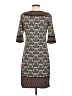 Max Studio Print Brown Casual Dress Size P (estimated, petite) - photo 2
