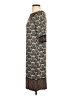 Max Studio Print Brown Casual Dress Size P (estimated, petite) - photo 5