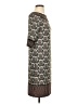 Max Studio Print Brown Casual Dress Size P (estimated, petite) - photo 4