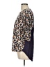Bit & Bridle Animal Print Brown 3/4 Sleeve T-Shirt Size L - photo 5
