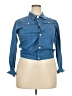Unbranded Blue 3/4 Sleeve Button-Down Shirt Size 2X - photo 1