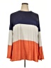 Unbranded 100% Polyester Color Block Orange Long Sleeve Top Size 5X - photo 1