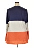 Unbranded 100% Polyester Color Block Orange Long Sleeve Top Size 5X - photo 2