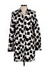 L.K. Bennett 100% Cotton Print Black Coat Size 4 - photo 1