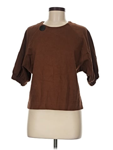 Zara W&B Collection 3/4 Sleeve Top (view 1)