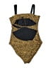 Unbranded Animal Print Gold One Piece Swimsuit Size XS (estimated) - photo 2