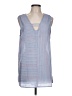 Simply Noelle 100% Polyester Stripes Blue Sleeveless Blouse Size Lg - XL - photo 1