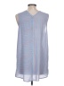 Simply Noelle 100% Polyester Stripes Blue Sleeveless Blouse Size Lg - XL - photo 2