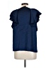 Worthington 100% Polyester Blue Short Sleeve Blouse Size L - photo 2