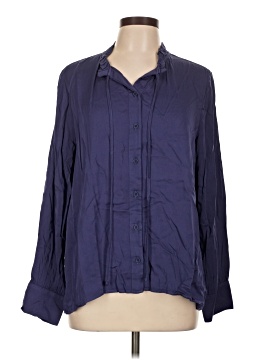 Side Stitch Long Sleeve Blouse
