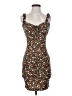 Assorted Brands Print Brown Tan Cocktail Dress Size XS (estimated) - photo 1