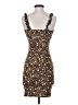 Assorted Brands Print Brown Tan Cocktail Dress Size XS (estimated) - photo 2