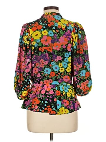 Les Rêveries 3/4 Sleeve Silk Top (view 2)