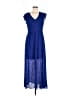 DKNY 100% Polyester Blue Casual Dress Size 8 - photo 1