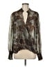 Veronica M. Metallic Brown Long Sleeve Blouse Size M - photo 1