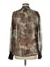 Veronica M. Metallic Brown Long Sleeve Blouse Size M - photo 2